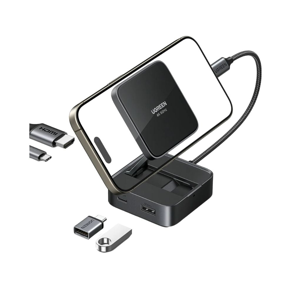 UGREEN 4-IN-1 Magnetic USB-C Hub for Phone, 4K@60Hz 100W PD