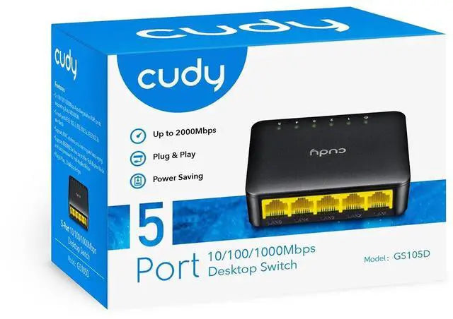 Cudy, 5-Port Gigabit Desktop Switch - GS105D