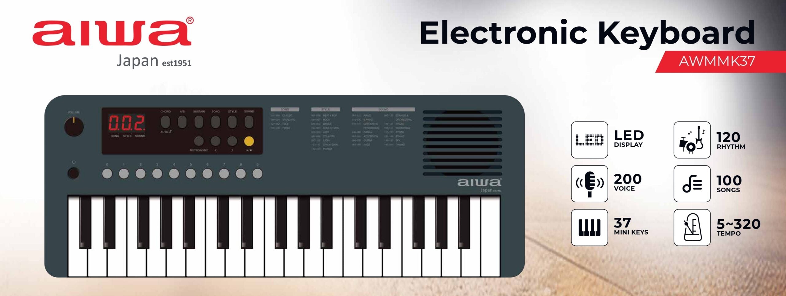 Aiwa Keyboard - AWMMK37
