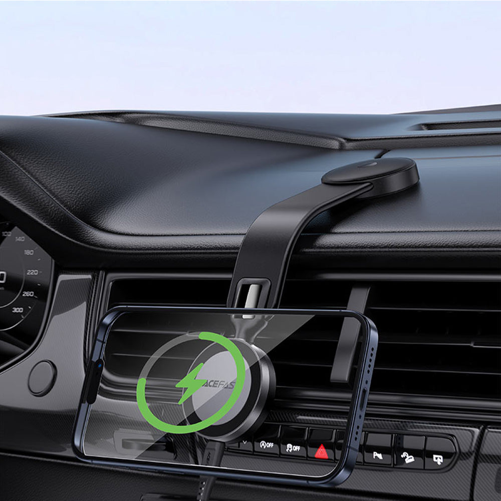 AceFast Fast Wireless Charger Magnetic Car Holder D37