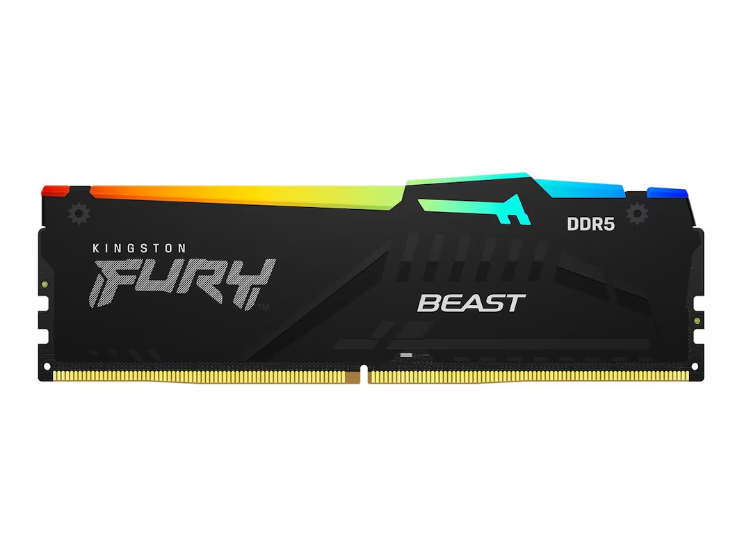 Kingston Fury Beast 16GB RGB 6000MT/s DDR5 CL36 Desktop Memory | KF560C36BBE2A-16