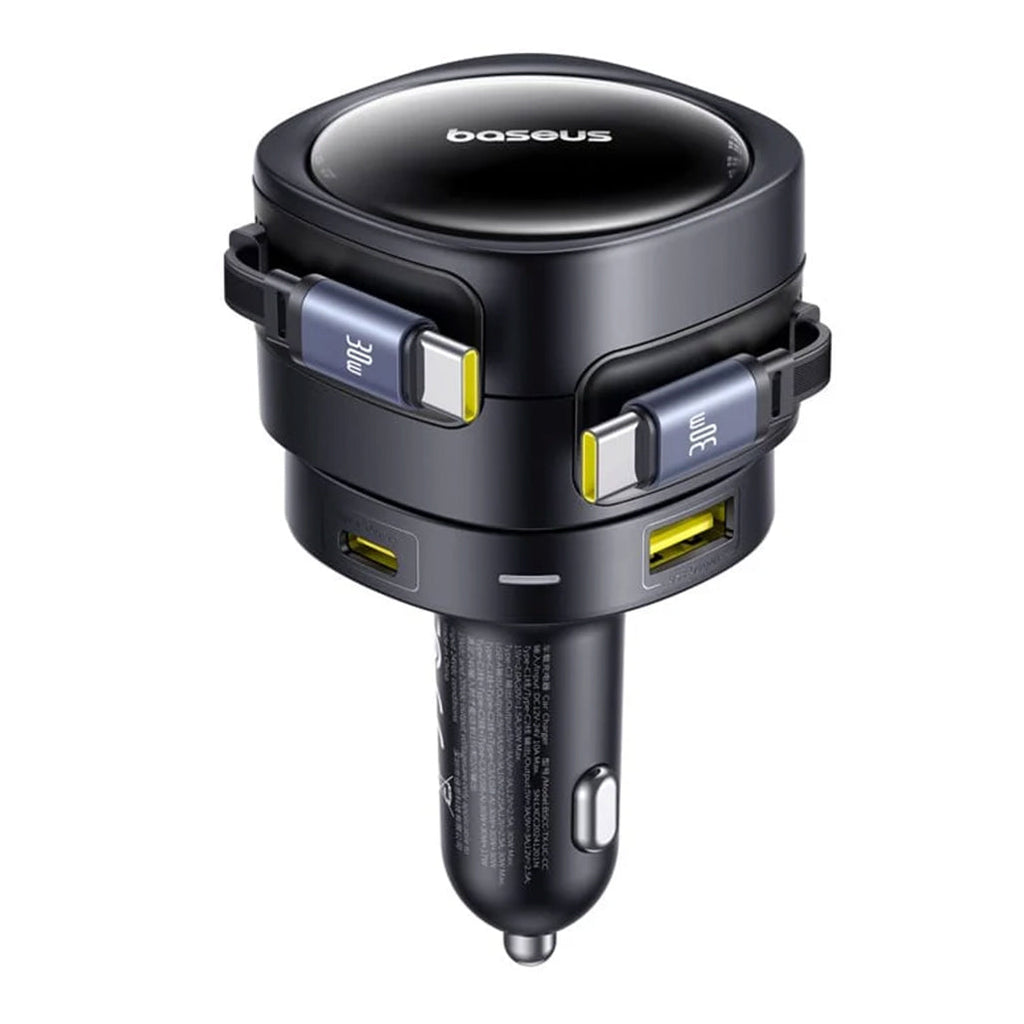 Baseus Enjoyment Max 90W Car Charger – USB-C Cables