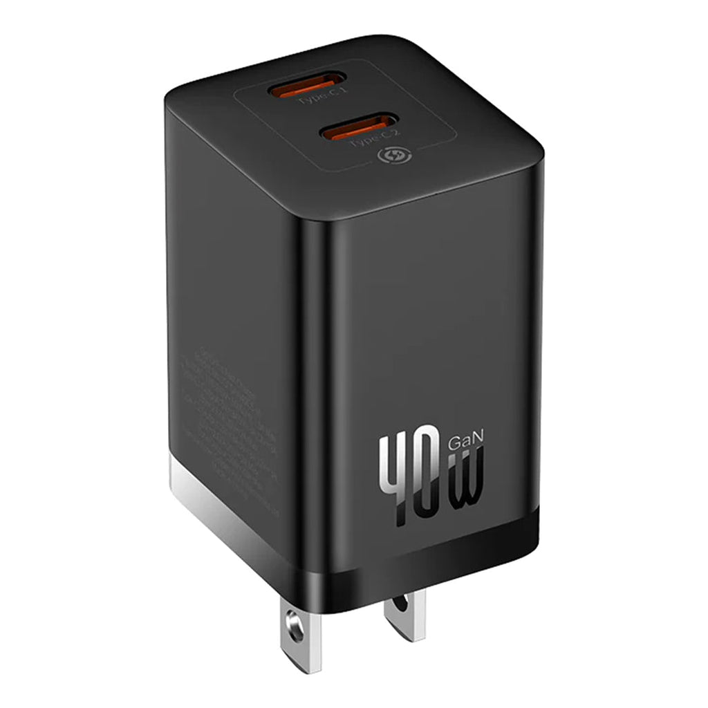 Baseus GaN5 Pro - Dual USB-C Fast Charger 40W - Black