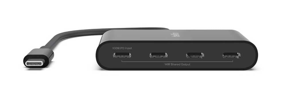 Belkin USB-C to 4-Port USB-C Hub – Black
