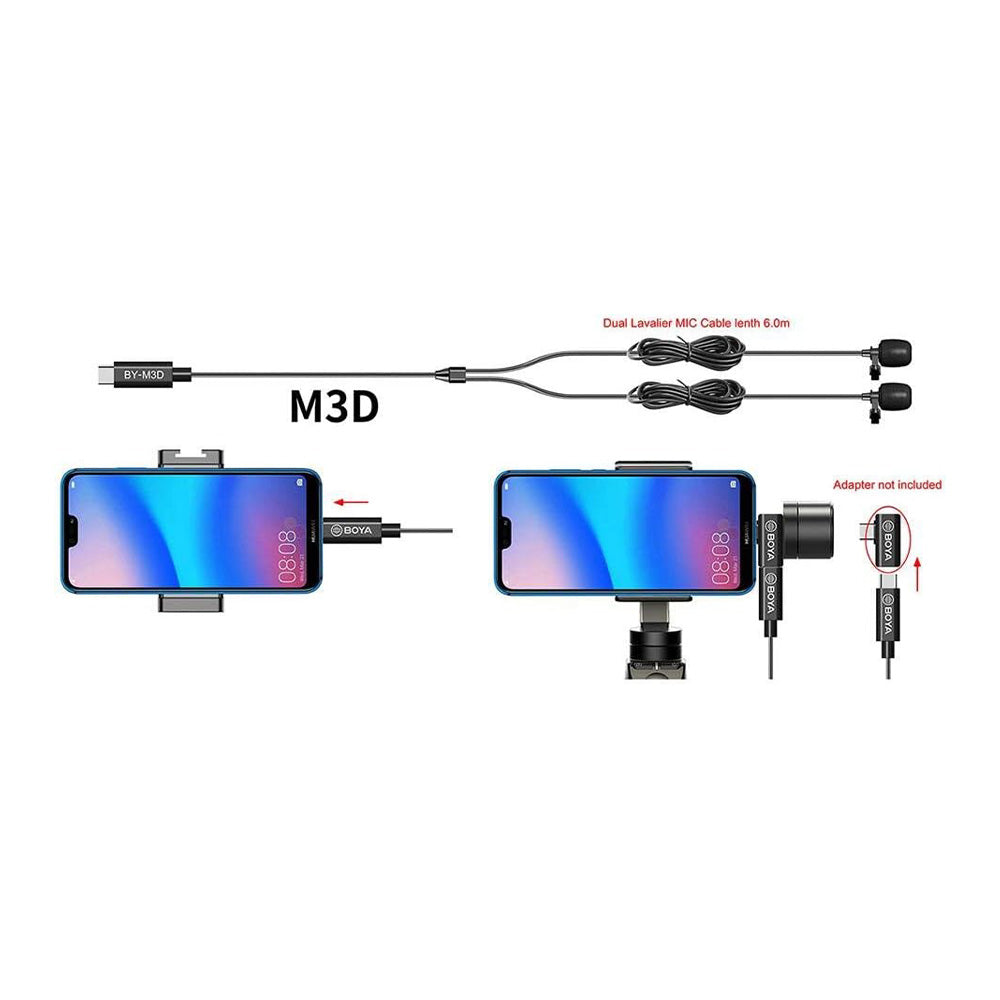 Boya BY-M3D - Digital Dual Lavalier Microphones