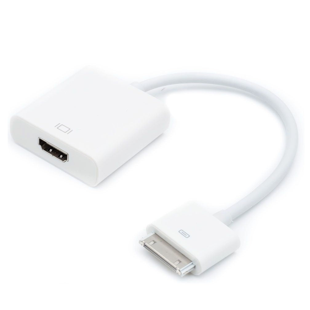 Conqueror Cable IPad to HDMI Male to Female Connector White - C124