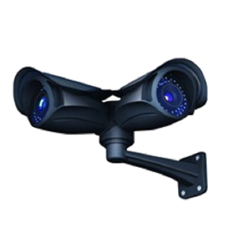 Conqueror Security CCTV Bullet Dual Camera Waterproof Outdoor Surveillance Camera with IR Night Vision and Aluminum Metal Housing - TIL001