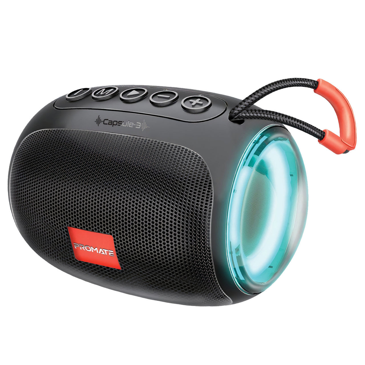 Promate Capsule-3 LumiFlux Black - Wireless Speaker