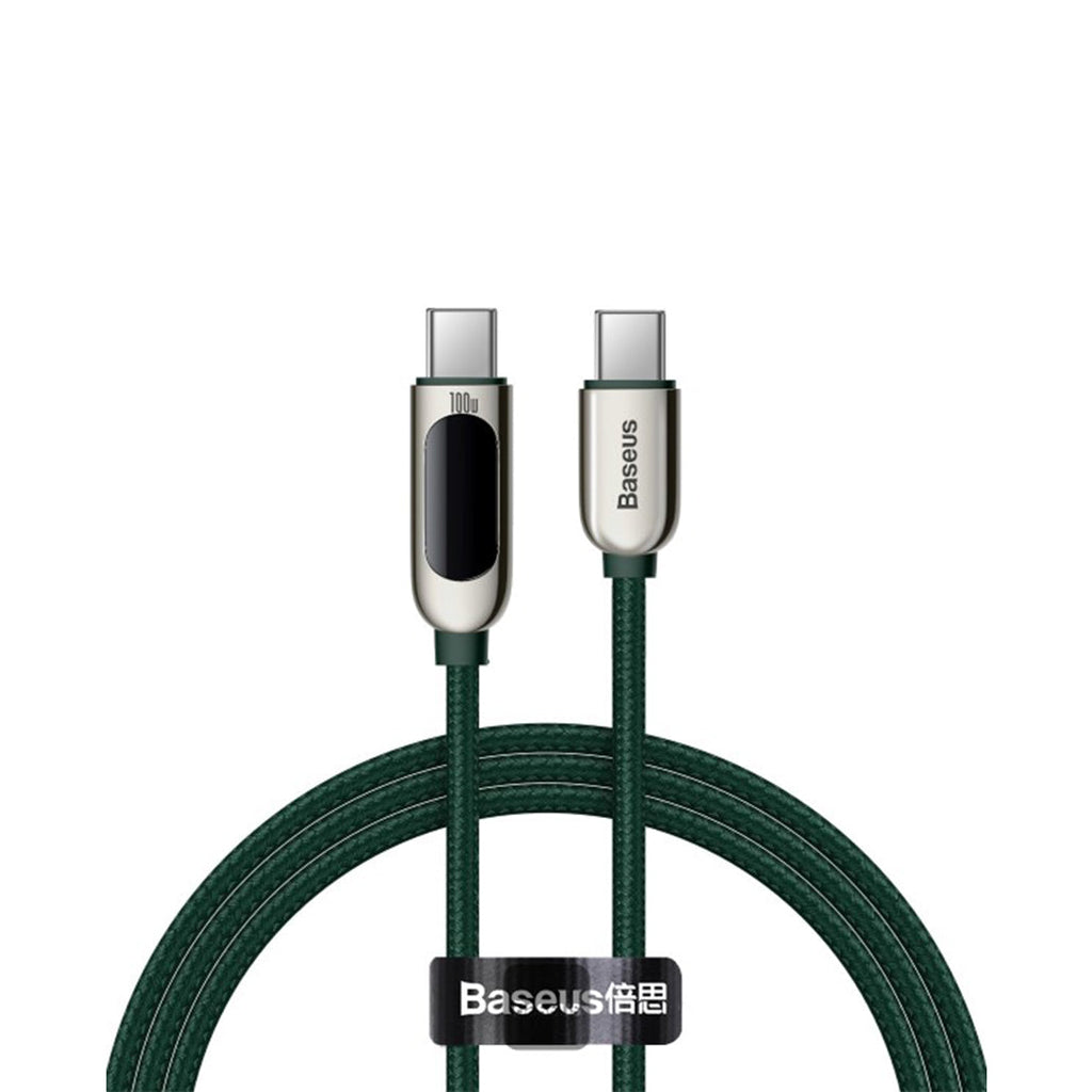 Baseus Display Fast Charging Cable C to C 100w 2m Green