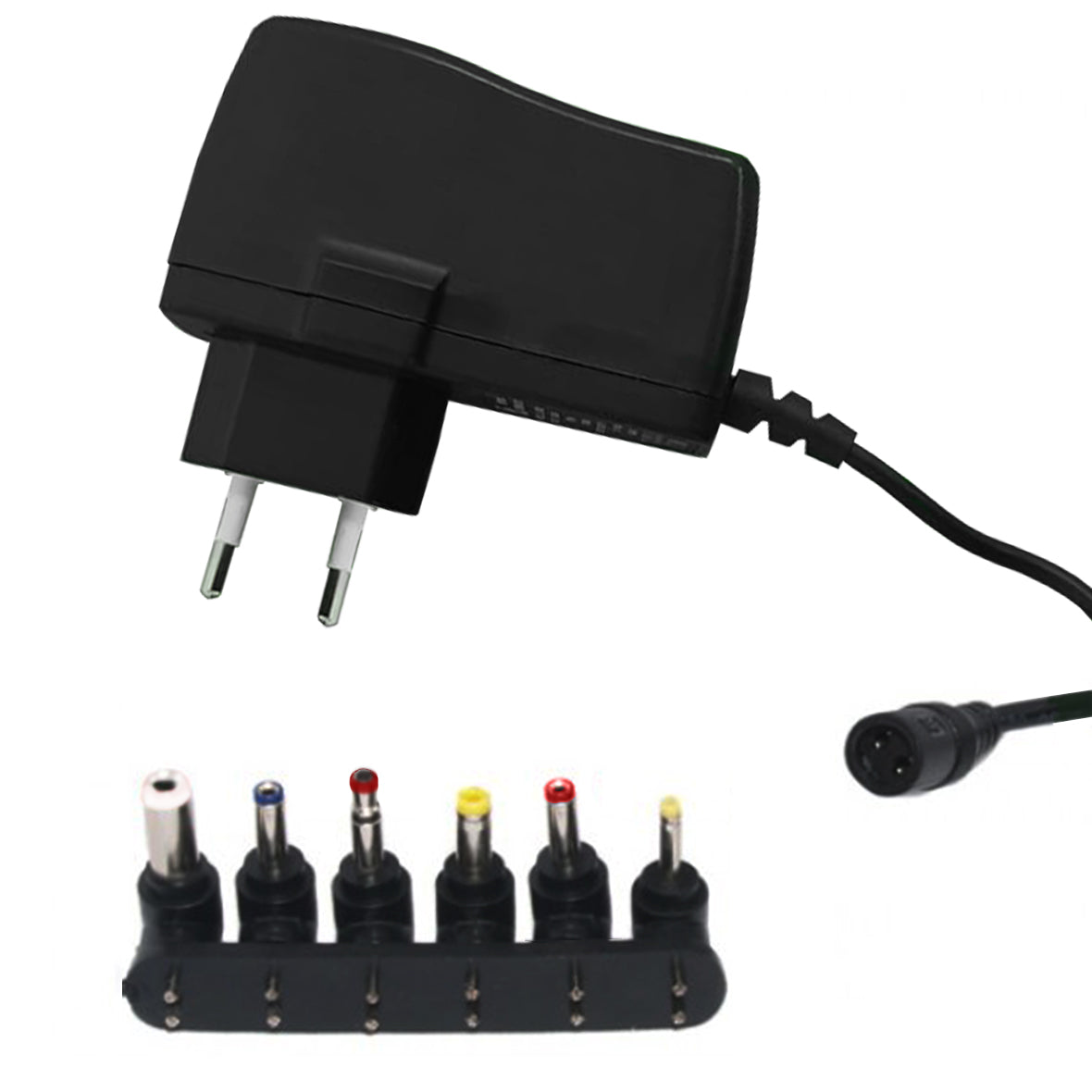 Lianlong 3V 4.5V 5V 6V 6.5V 7V AC DC Power Adapter Charger 6 Selectable Adapter Tips Multi Voltage Universal Switching Power Supply 2500mA Max - LLAS2500