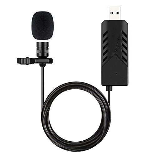 Conqueror Lavalier Microphone Clip-On Lapel for USB Interface Device for YouTube, Vlogging, Recording - CLM303