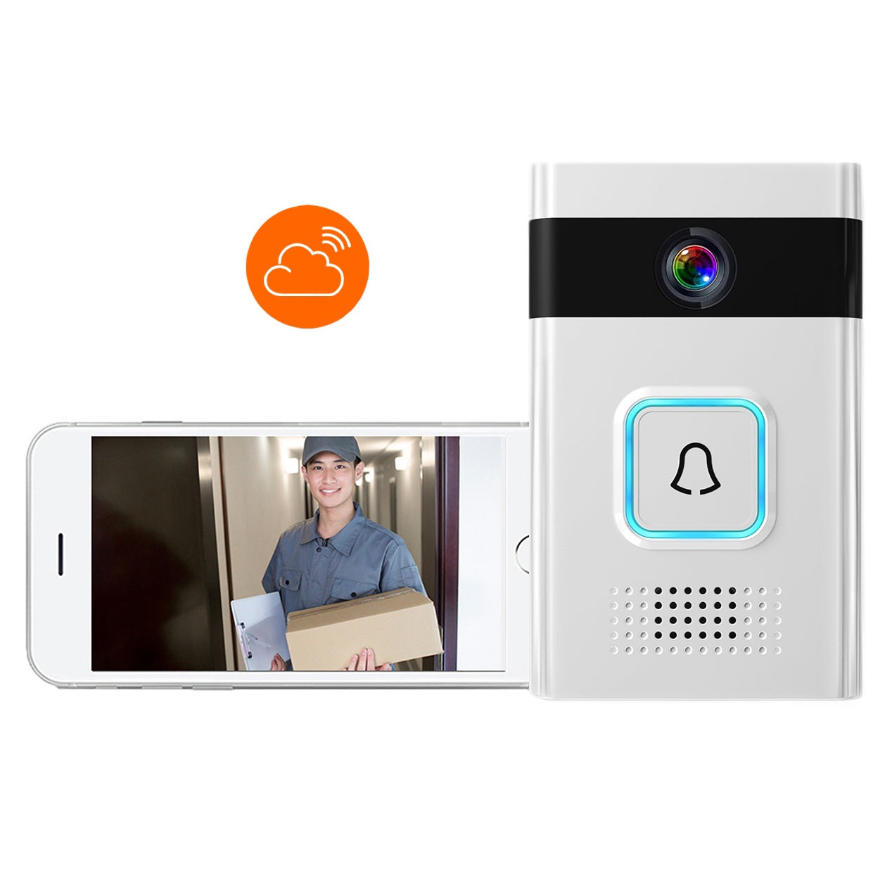 Ezfun Smart Wireless Doorbell Connect to Smartphone - D01