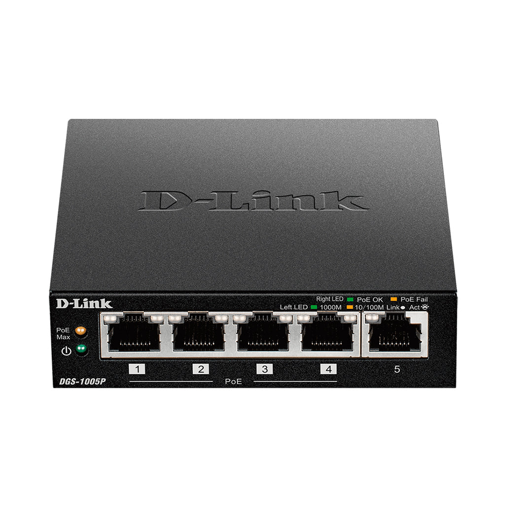 D-Link 5-Port Gigabit Switch W/ 4 POE | DGS-1005P