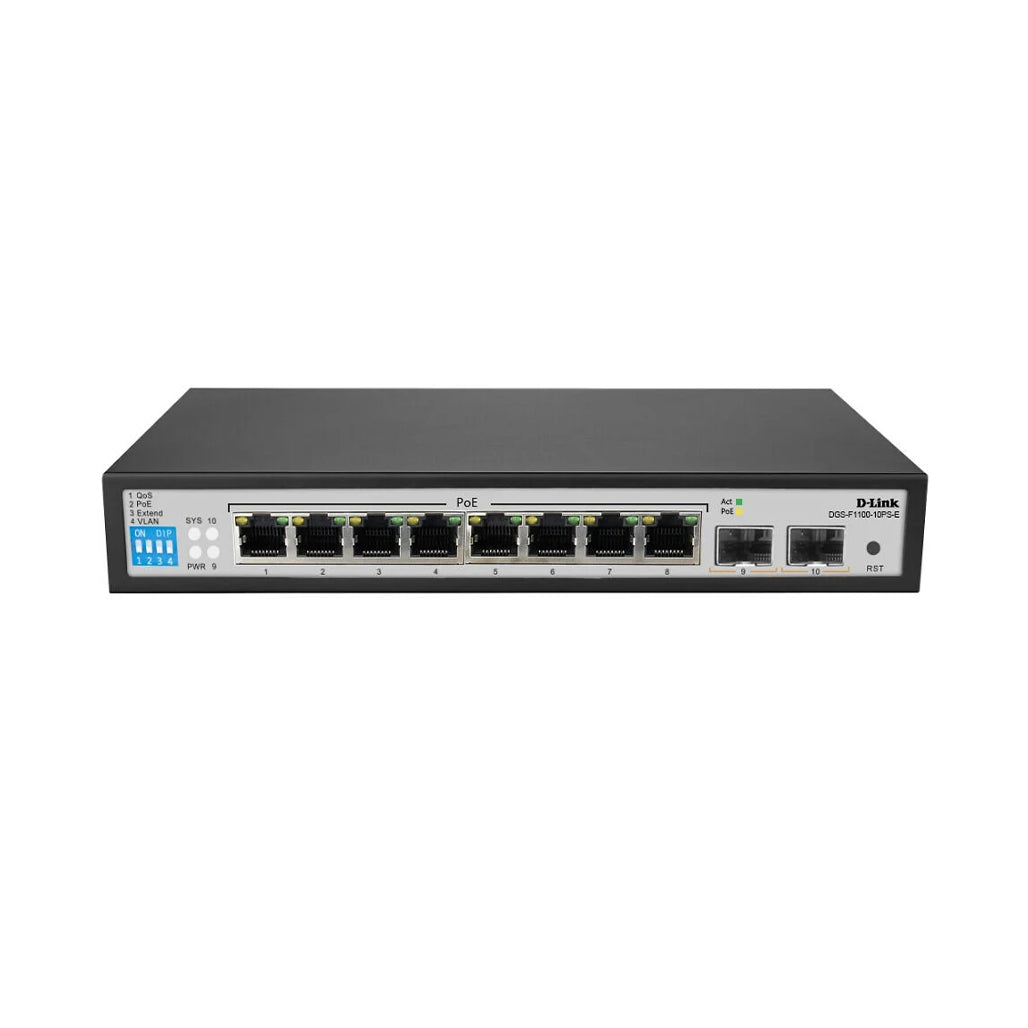 D-Link DGS-F1100-10PS-E - PoE Gigabit Managed Switch