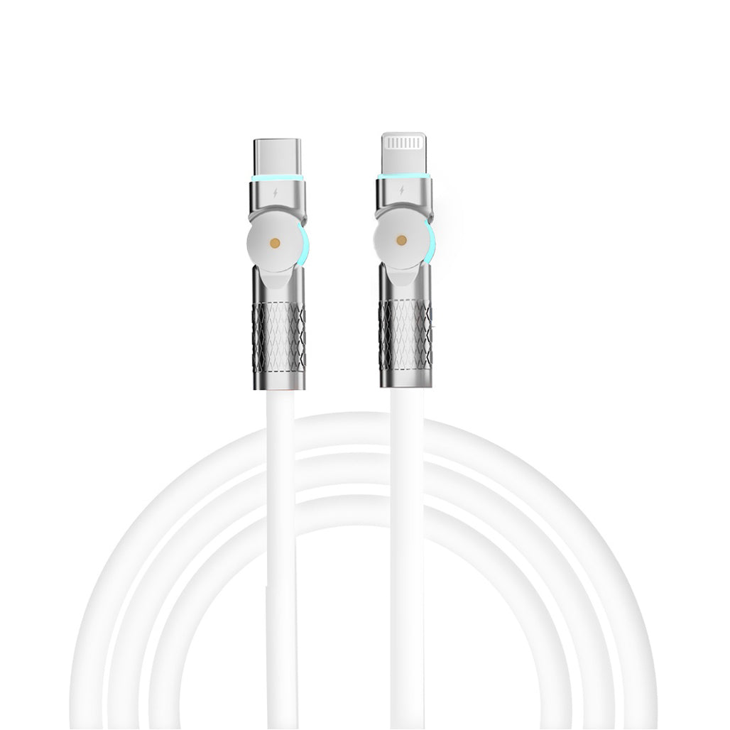 Porodo Double Head Rotate Cable PD - PD-DHR30WC-WH