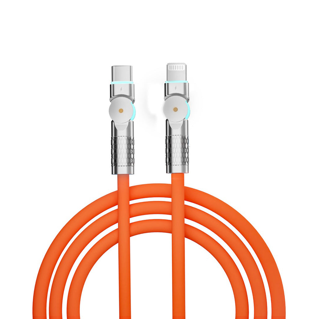 Porodo Double Head Rotate Cable PD - PD-DHR30WC-WH