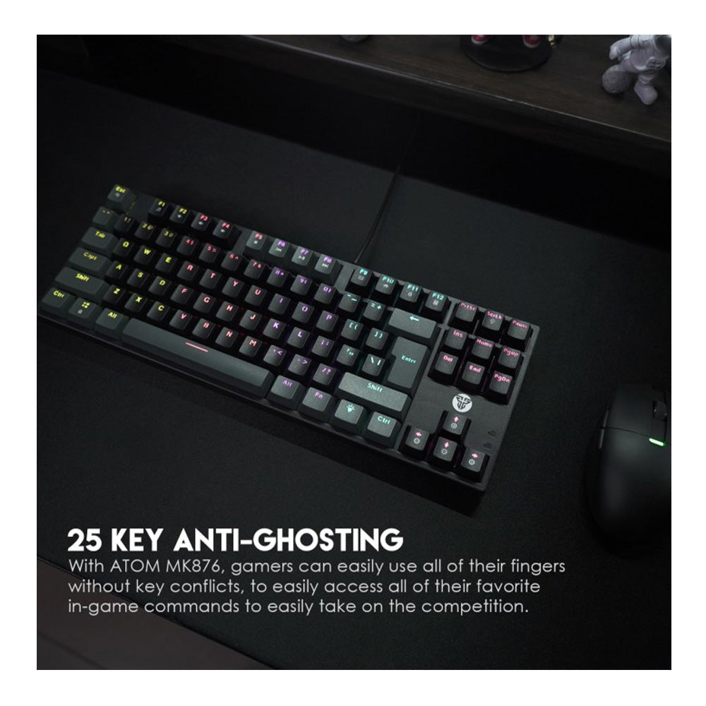 Fantech Keyboard Mk876 - Atom Tkl Rgb Mechanical Switch 87 Keys