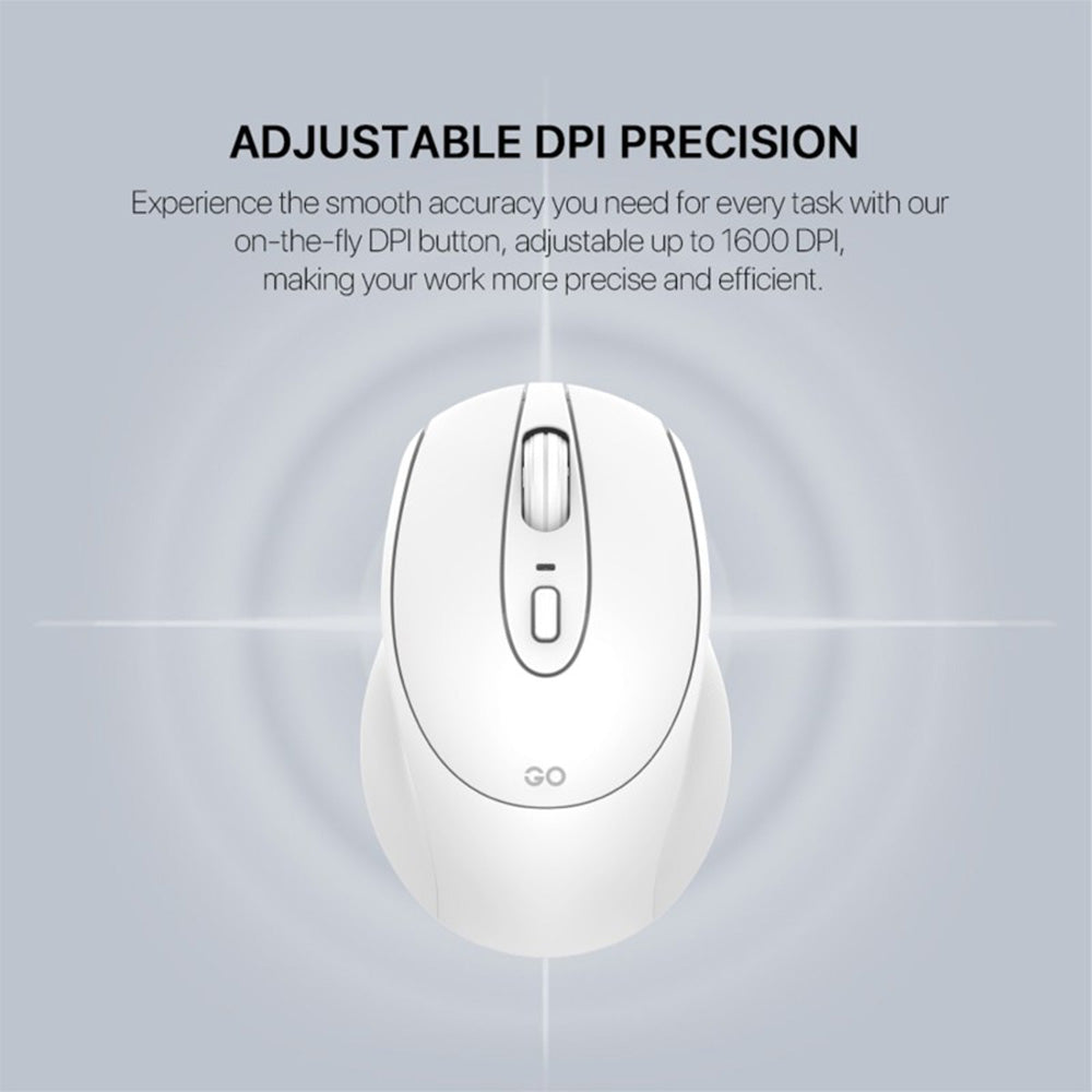FANTECH W191S GO: Dual Mode Bluetooth & Wireless Mouse, Silent Click, Can connect to 2 devices simultaneously