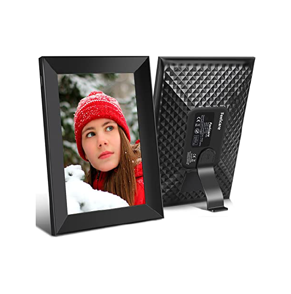 Feelcare Frameo 16GB WiFi Smart Digital Photo Frame to Send Photos from Anywhere in the World, IPS LCD Panel, Wall Mountable, Portrait & Landscape FULL HD 1920x1080 IPS DISPLAY, Wonderful picture 10.1" display, FRAMHNDP1008BLK