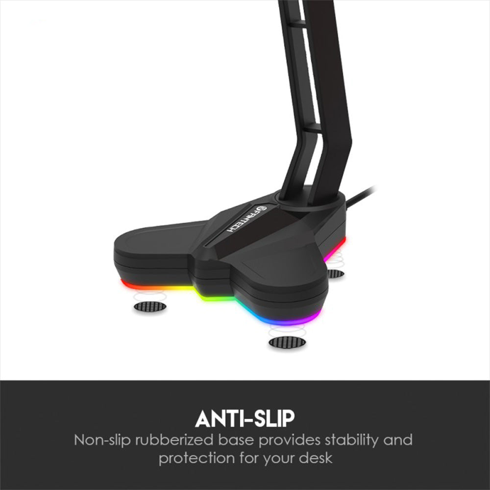 Fantech AC3001S RGB Tower: Headset Stand for Organized Gaming Setup Red
