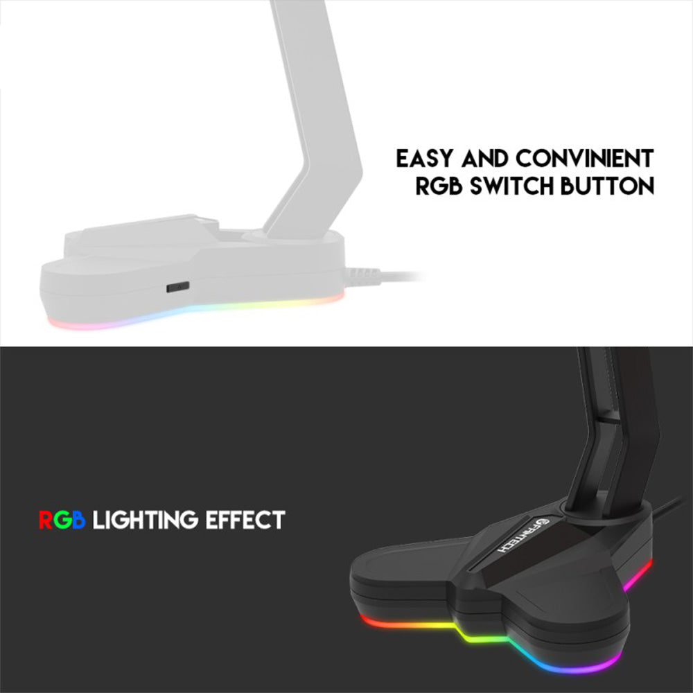 Fantech AC3001S RGB Tower: Headset Stand for Organized Gaming Setup Red
