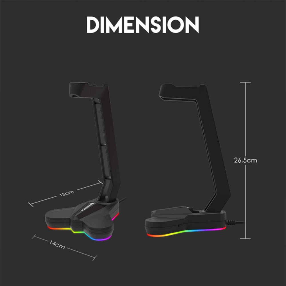 Fantech AC3001S RGB Tower: Headset Stand for Organized Gaming Setup Red