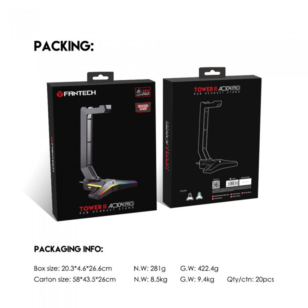 Fantech AC304 Pro RGB Tower II Headset Stand