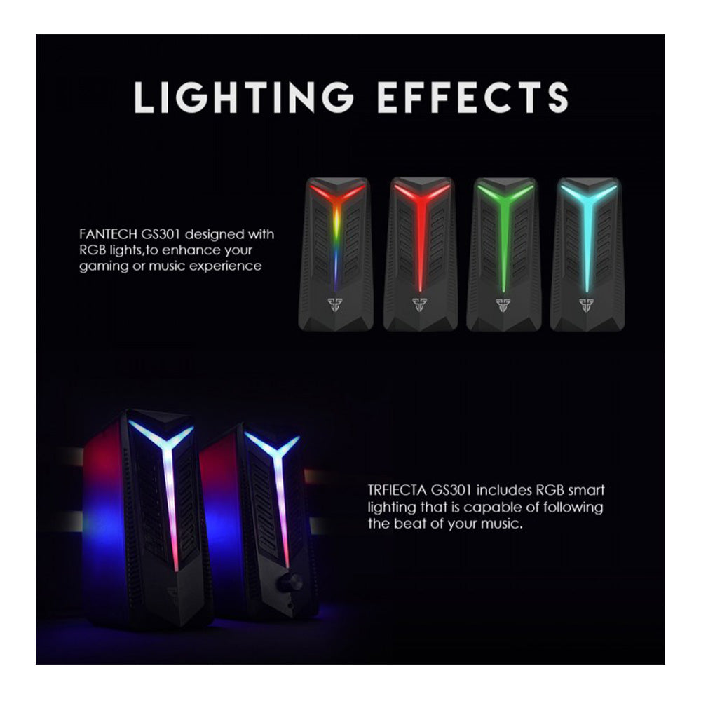 Fantech GS301 TRIFECTA Bluetooth & Wired RGB Gaming & Music Speaker