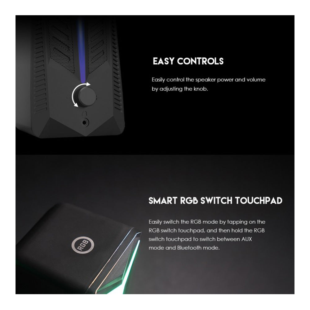 Fantech GS301 TRIFECTA Bluetooth & Wired RGB Gaming & Music Speaker