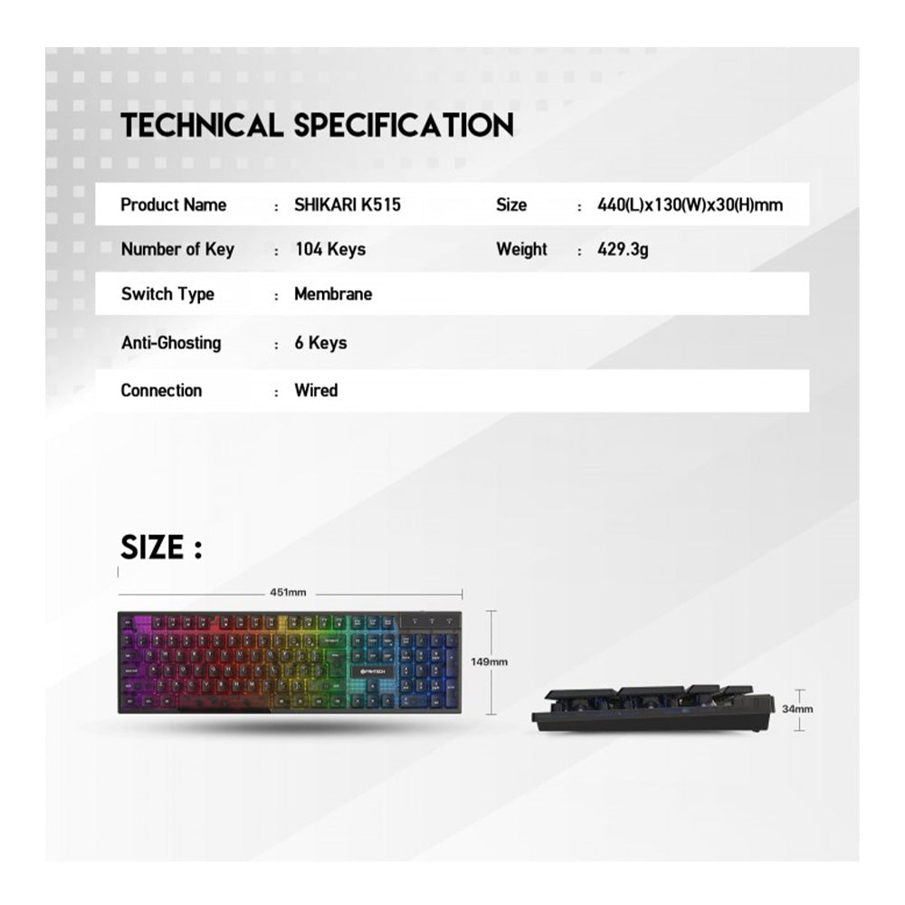 Fantech K515 SHIKARI - RGB Gaming Keyboard