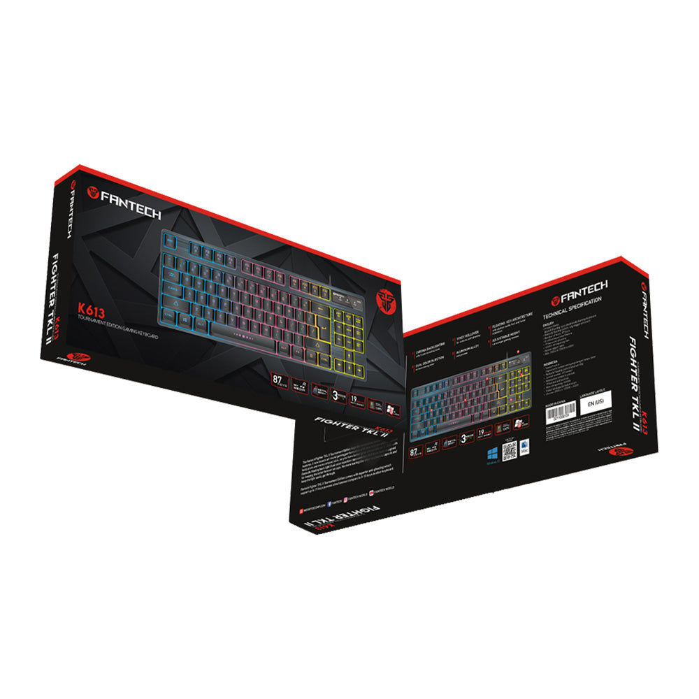 Fantech TKL II K613 FIGHTER RGB Feel Mechanical Gaming Keyboard