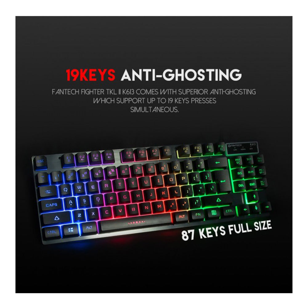 Fantech TKL II K613 FIGHTER RGB Feel Mechanical Gaming Keyboard