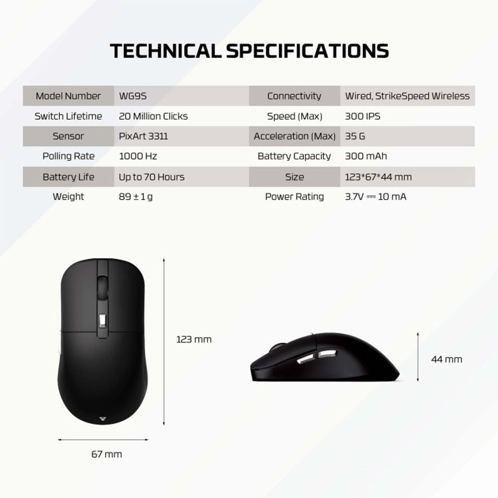Fantech WG9S KANATA S Dual Mode Wired & Wireless Gaming Mouse