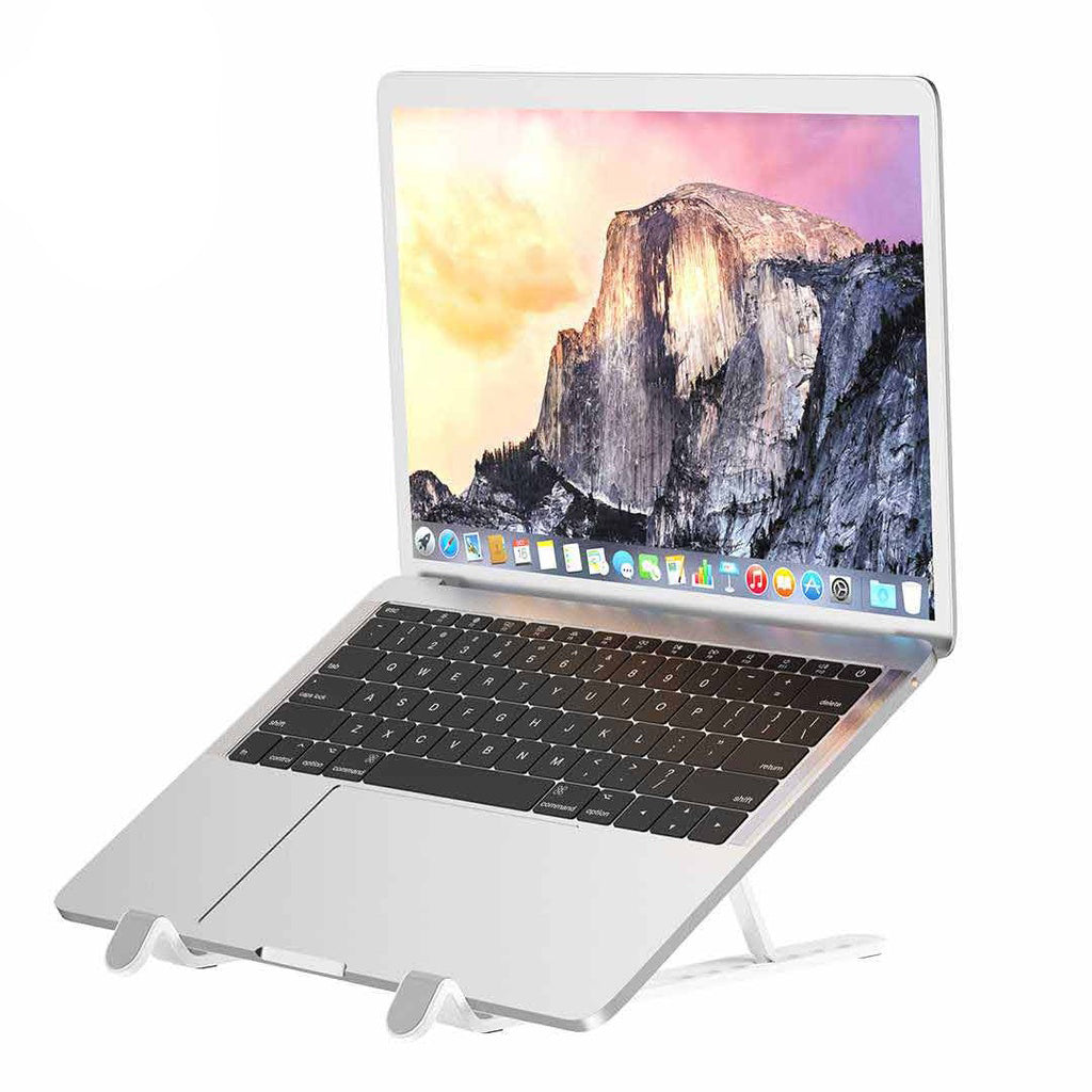 Green Lion Folding Laptop Stand (7 Level Adjustments) White