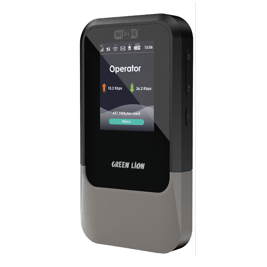 Green Lion Connect 5G Portable MiFi Router - GNCO5GRTRBK - Black