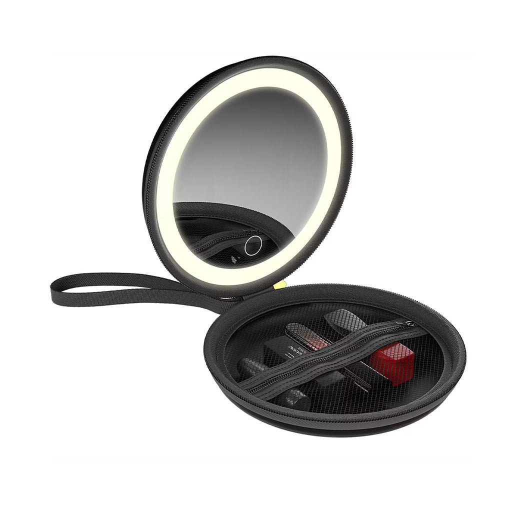 Green Lion Mini Makeup Pouch with LED Mirror