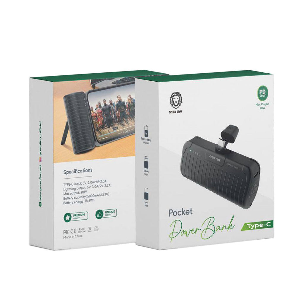 Green Lion GNPPB5KTCBK Power Bank Type-C
