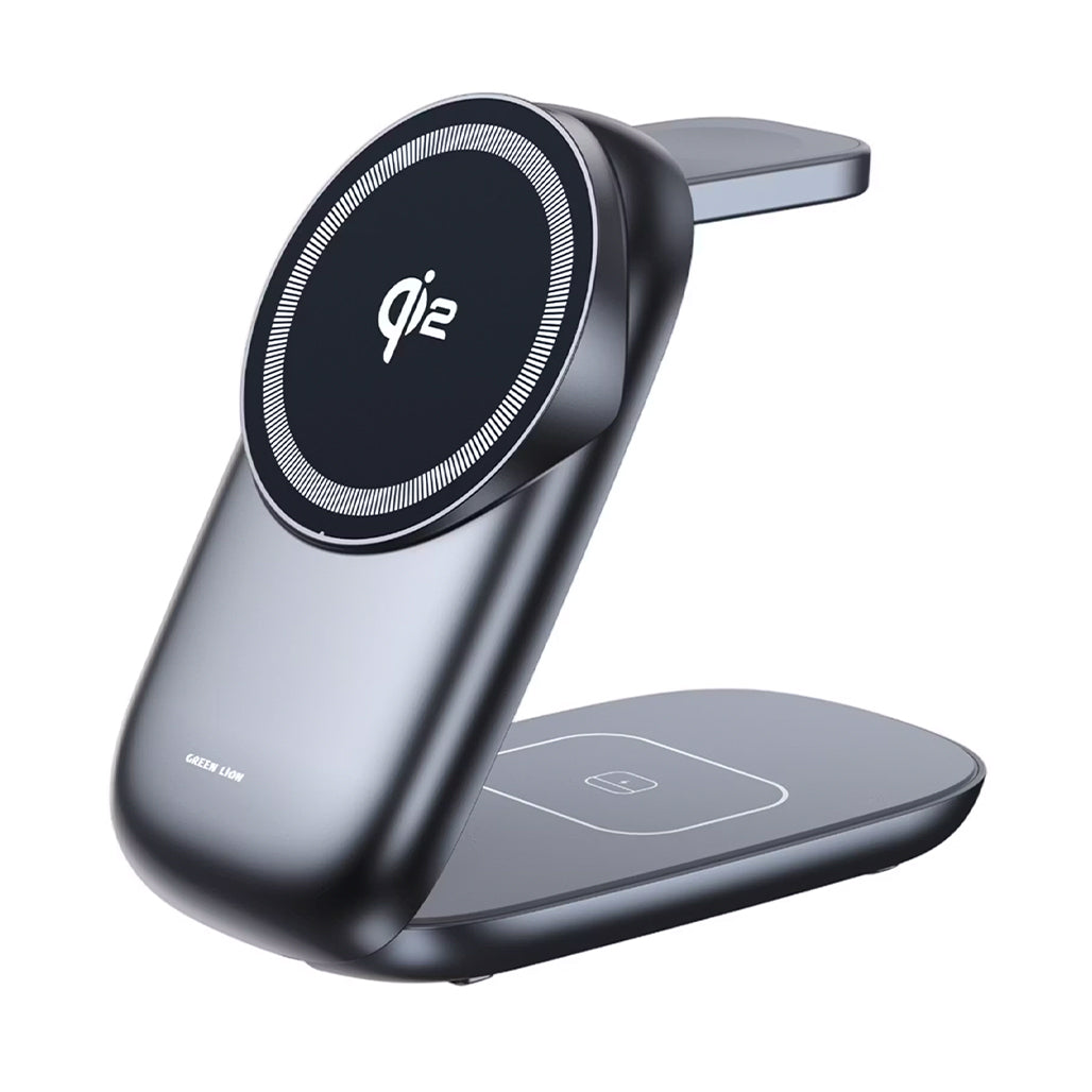 Green Lion 3-in-1 Magfold Wireless Charger - GNQI23N1MGGY