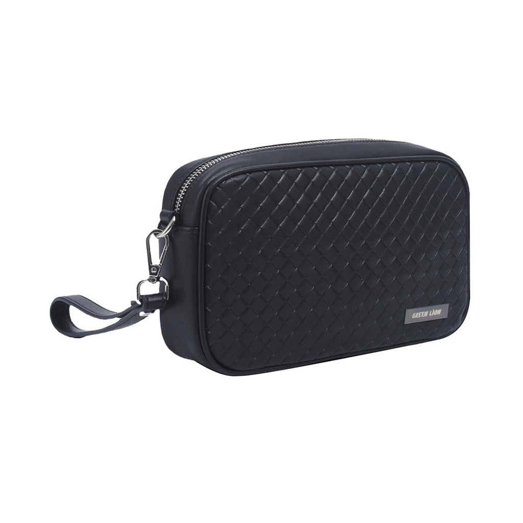 Green Lion Verso Clutch Bag - Black
