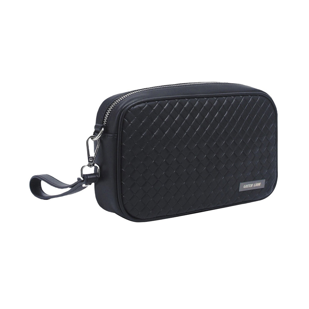 Green Lion Verso Clutch Bag - Black