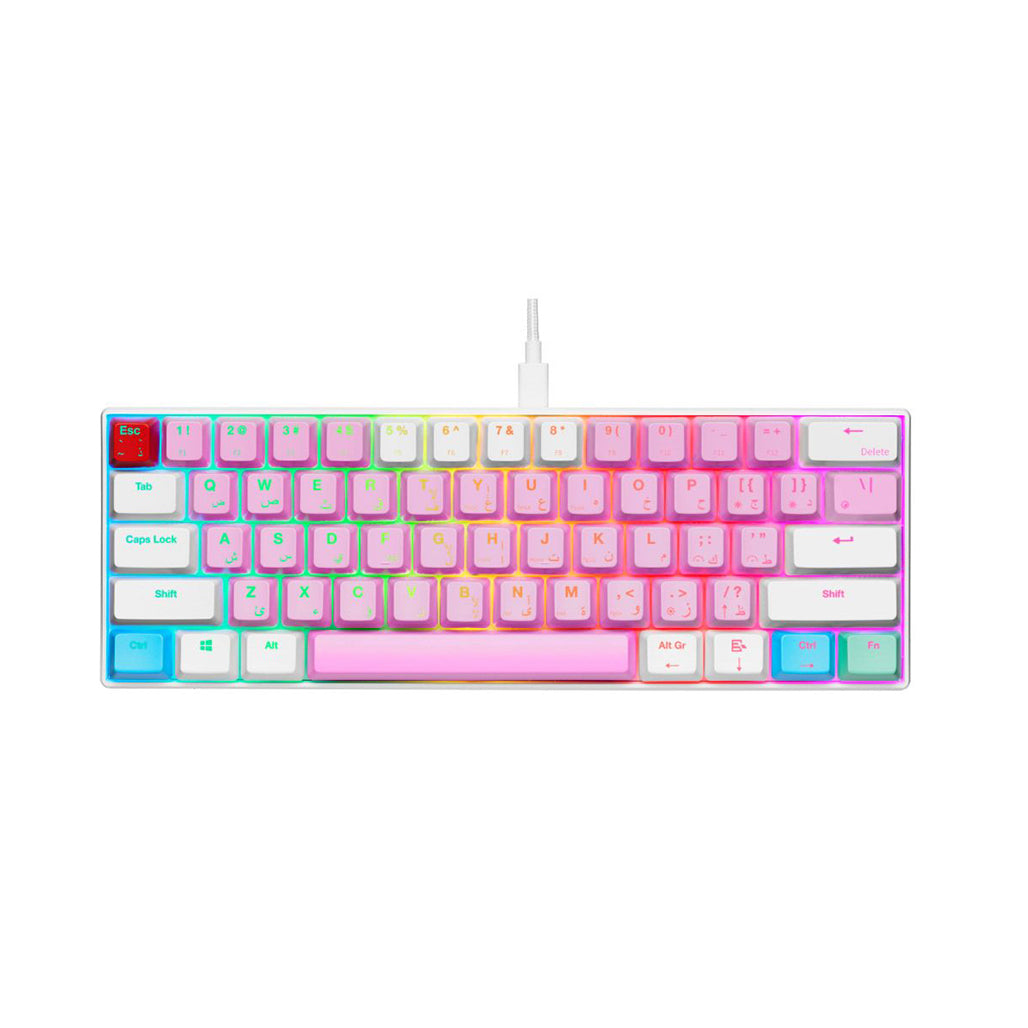 GamerTek GK60 Cotton Candy - Mini Gaming Keyboard