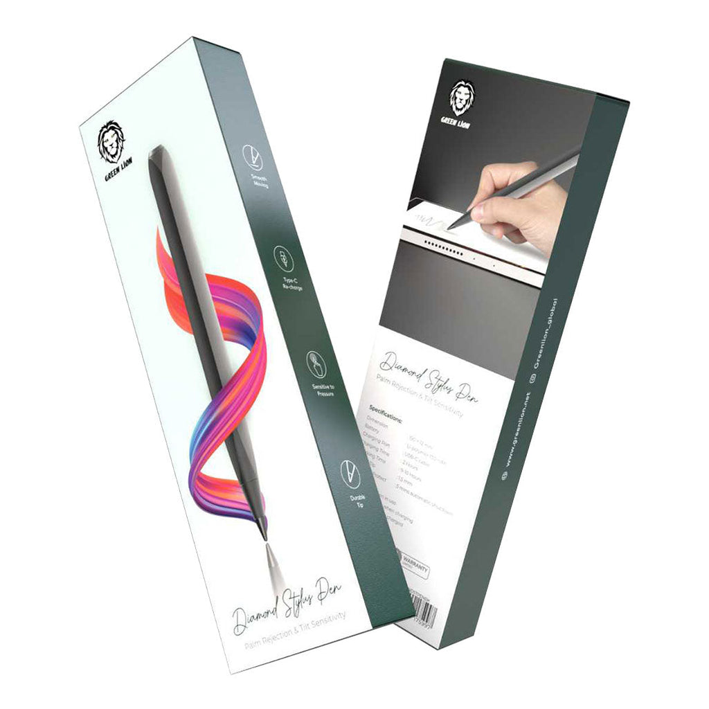 Green Lion Diamond Stylus Pen - Black - GNDSTPENBK.