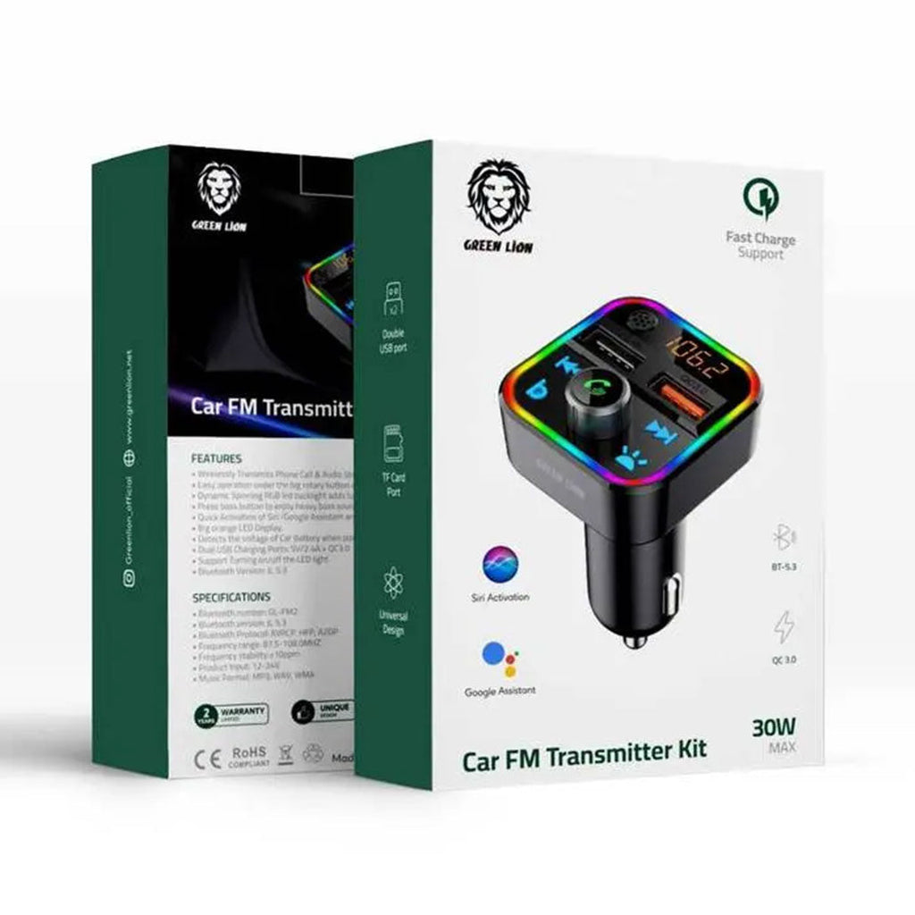 Green Lion GNCARTRKITBK Car FM Transmitter Kit