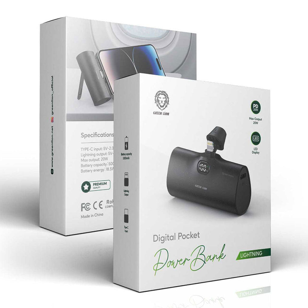 Green Lion GNPPB5KLTGBK Pocket Power Bank