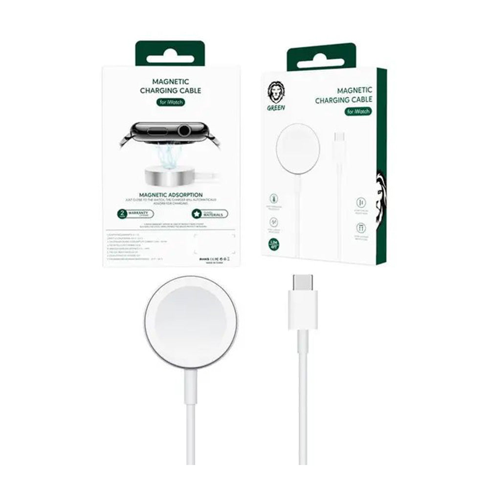 Green Lion Magnetic Charging Cable 1.2M (USB-C Interface) for Apple Watch