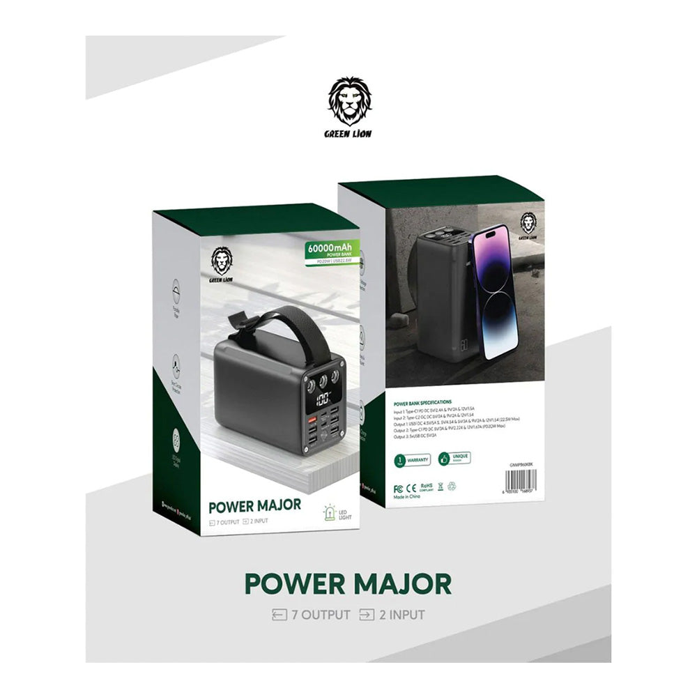 Green Lion Major Powerbank 60000mAh