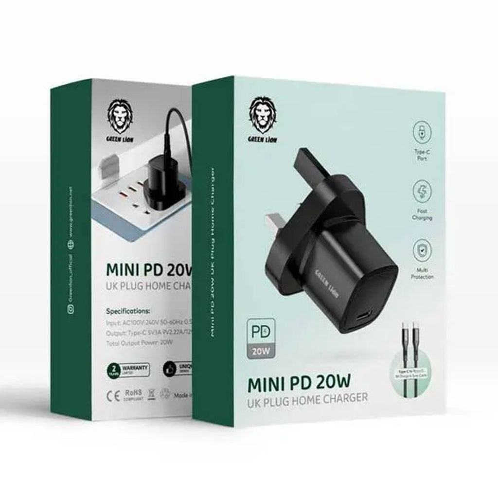 Green Lion Mini PD 20W Charger - Type C to Lightning