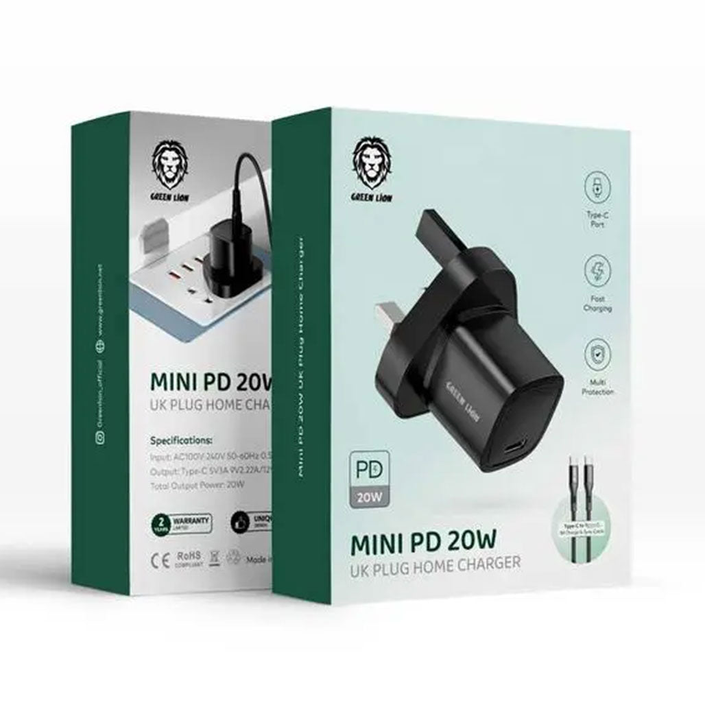 Green Lion Mini PD 20W Charger - Type C to Lightning