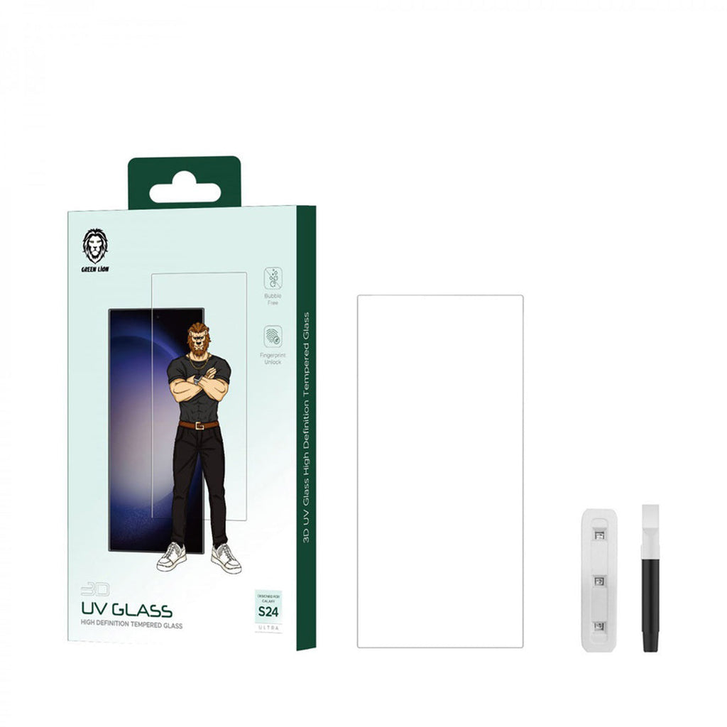 Green Lion S24 Series 3D UV Glass HD Tempered Glass - Clear