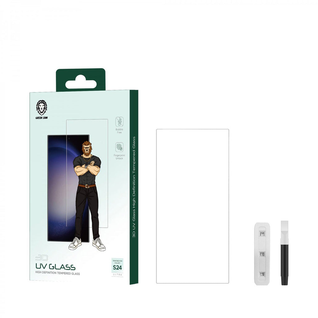 Green Lion S24 Series 3D UV Glass HD Tempered Glass - Clear